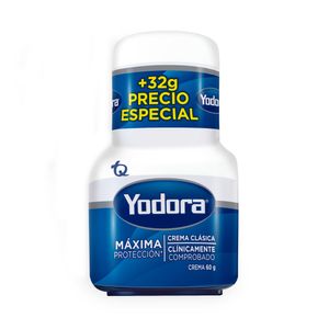 DESODORANTE CREMA YODORA CLASICO POTE 60G + 32G