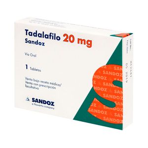 TADALAFILO SANDOZ TABLETA 20 MG CAJA X 1 UND