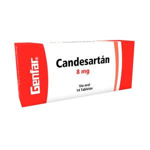 CANDESARTAN GENFAR (RG) TABLETAS 8 MG