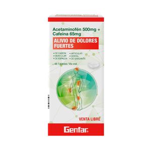 ACETAMINOFEN + CAFEINA GENFAR TABLETAS 500MG/65MG