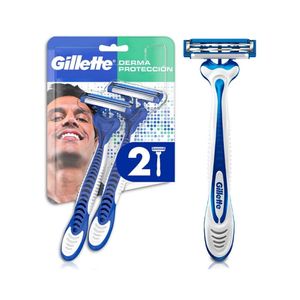 MAQUINA DE AFEITAR GILLETTE DERMA PROTECCION ESTUCHE X 2 UNDS