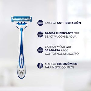 MAQUINA DE AFEITAR GILLETTE DERMA PROTECCION ESTUCHE X 4 UNDS