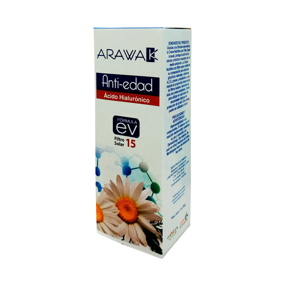 Crema Arawan Antiedadacido Hialuron Caja 60 G Farmacia Pasteur Medicamentos Y Cuidado 