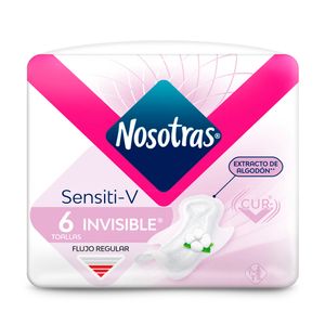 TOALLAS NOSOTRAS INVISIBLE SENSITIVE BOLSA X 6 UNDS