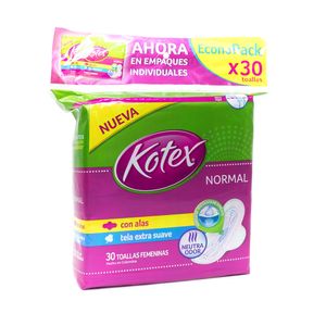 TOALLAS KOTEX NORMALTELA ALAS INST.