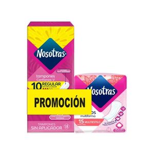 TAMPONES NOSOTRAS SIN APLICACOR REGULAR