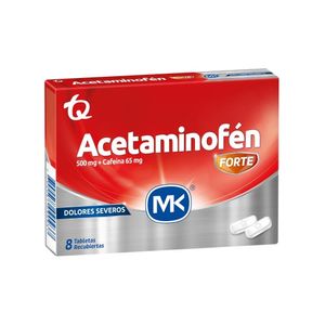 ACETAMINOFEN CAFE.FORTE MK+++ TABLETAS 500MG/65MG