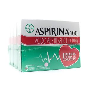 ASPIRINA P.ESPECIAL TABLETAS 100 MG CAJA 4X140 UNDS