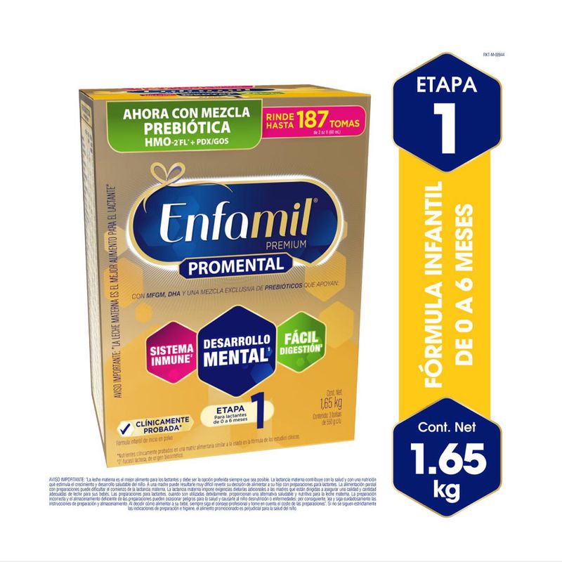 ENFAMIL PREMIUM 2 POLVO LATA 800 G - Farmacia Pasteur - Medicamentos y  cuidado personal