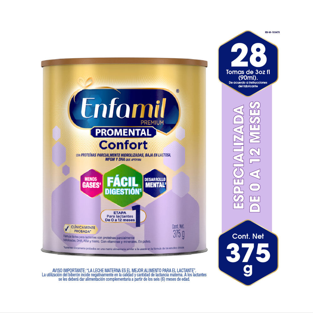 Leche de fórmula en polvo Mead Johnson Enfamil Premium Confort 1 en lata de  375g - 0 a 12 meses