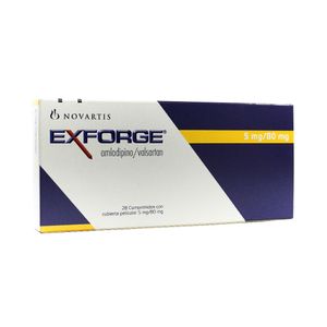 EXFORGE (RG) COMPRIMIDOS 5/80 MG