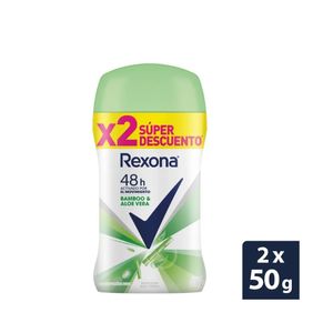 DESODORANTE REXONA BAMBOO P.E BARRA 2 X 50 G