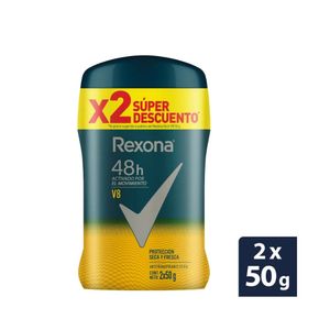 DESODORANTE REXONA  MEN V8 BARRA 2 X 50 G