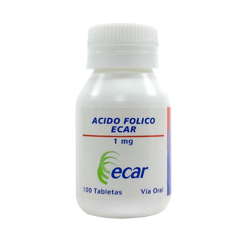 ACIDO FOLICO ECAR TABLETAS 1 MG - Farmacia Pasteur - Medicamentos