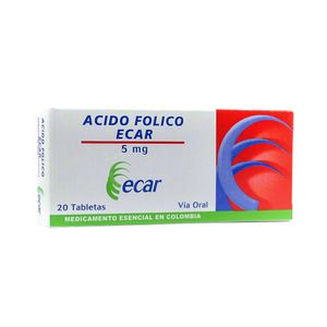 ACIDO FOLICO ECAR TABLETAS 5 MG
