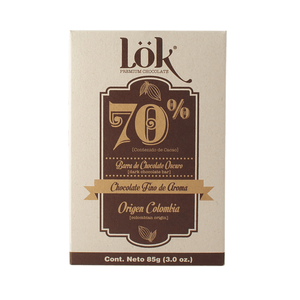 LOK CHOCOLATE 70% CACAO BARRA 85 G