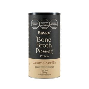 SAVVY BONE BROTH POLVO CARAMEL VAINILLA POTE 560 G
