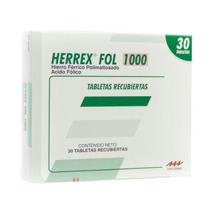 HERREX FOL TABLETAS 1000 MG