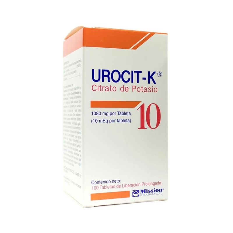 Urocit K Citrato de Potasio 10 Tabletas (1080 mg) Precio - Rappi