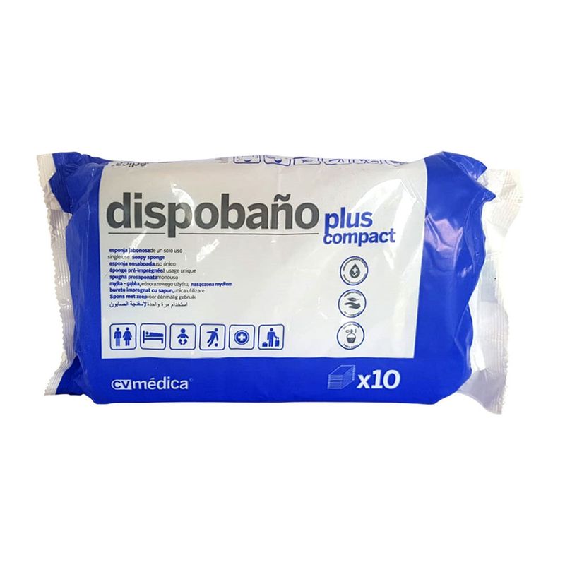 ESPONJA JABONOSA DISPOBAÑO PLUS - BOLSA 10 UNIDADES