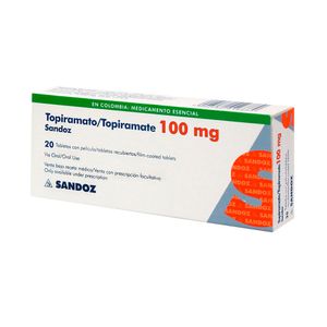 TOPIRAMATO (RG) TABLETAS 100 MG CAJA X 20 UNDS