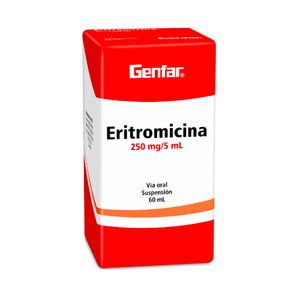 ERITROMICINA GENFAR SUSPENSION 250MG/5ML CAJA 60 ML