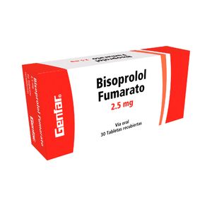 BISOPROLOL FUMARATO GENFAR RG TABLETA 2.5 MG