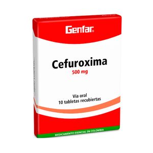 CEFUROXIMA (RG) TABLETAS RECUBIERTAS 500 MG
