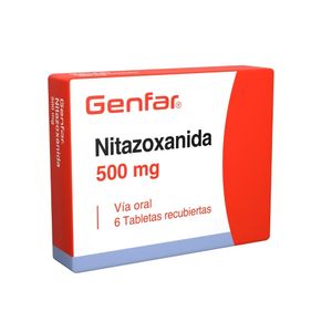 NITAZOXANIDA GENFAR TABLETAS 500 MG