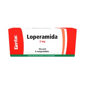 LOPERAMIDA GENFAR TABLETAS 2 MG CAJA X 6 UNDS