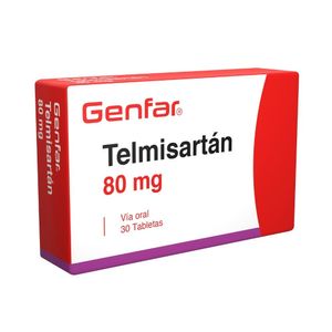 TELMISARTAN GENFAR (RG) TABLETAS 80 MG