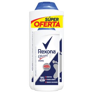 TALCO REXONA EFFICIENT FRASCO 180 + 55 GR