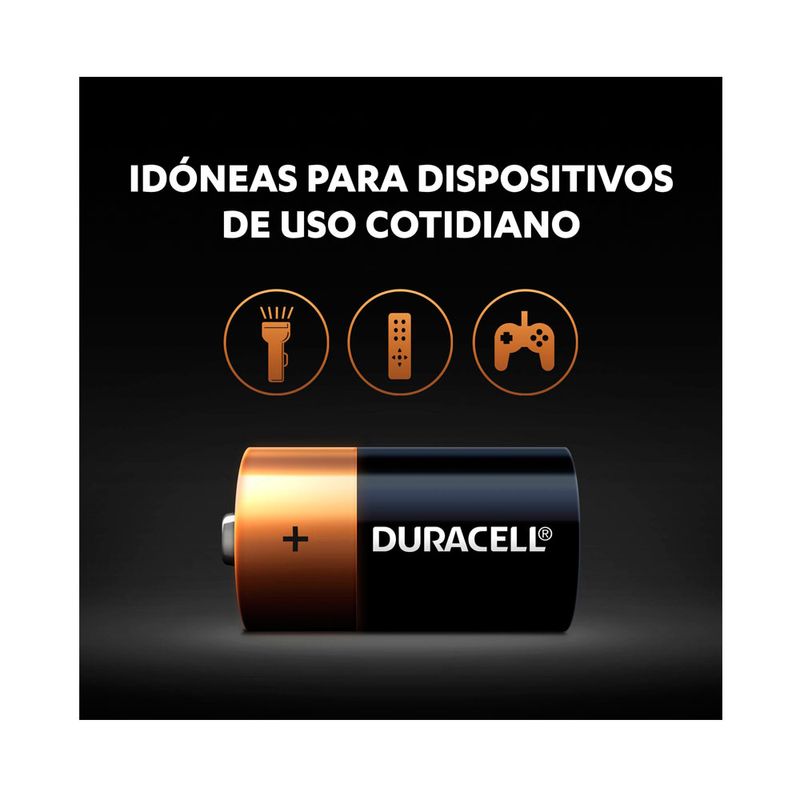 Pilas Duracell Alcalinas Mediana Tipo C (2 Unidades) 