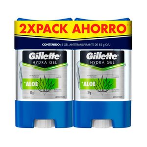 DESODORANTE GILLETTE HYDRA GEL ALOE P.E+++ BARRA 2 X 82 G