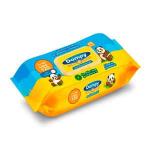 PAÑITOS HUMEDOS ANTIBACTERIAL DAMPY BOLSA X 120 UNDS