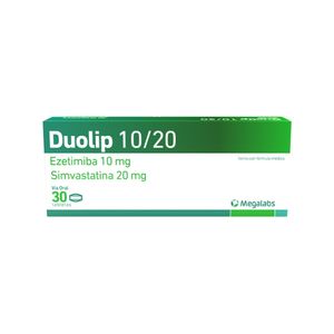 DUOLIP (RG) TABLETAS 20/10 MG