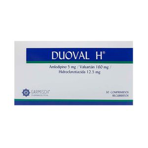 DUOVAL H (RG) TABLETAS 10/160/12.5 MG
