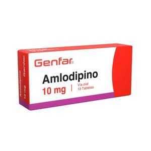 AMLODIPINO GENFAR TABLETAS 10 MG