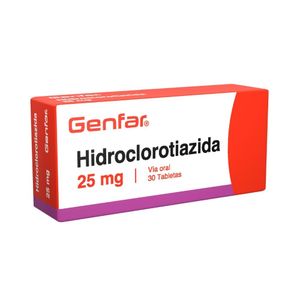 HIDROCLOROTIAZIDA GENFAR TABLETAS 25 MG