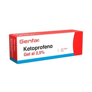 KETOPROFENO GENFAR GEL 2.5% CAJA 60 G