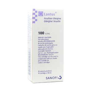 LANTUS CF (RG) SOLUCION INYECTABLE 100 UI CAJA 3 ML