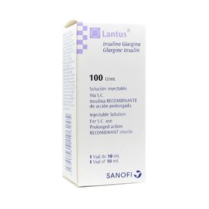 LANTUS CF (RG) SOLUCION INYECTABLE 100 UI CAJA 10 ML