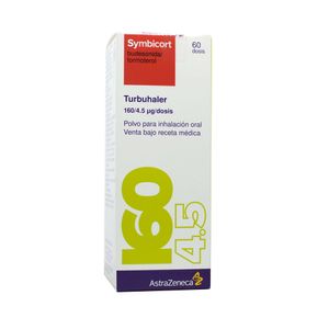 SYMBICORT TURBUHALER (RG) INHALADOR 160/4.5 MCG CAJA 60 DOSIS