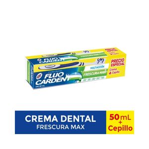 CREMA DENTAL + CEPILLO  FLUOCARDENT FRESCURA MAX CAJA 50 ML