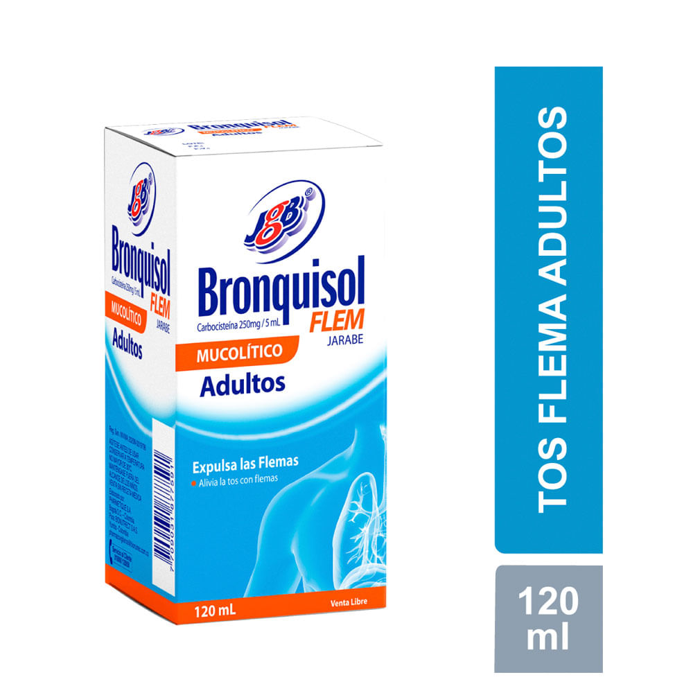 BRONQUISOL FLEMA ADULTOS JARABE FRASCO 120 ML - Farmacia Pasteur -  Medicamentos y cuidado personal