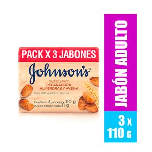 JABON JOHNSONS ALMENDRAS AVENA BARRA 3 X 110GR
