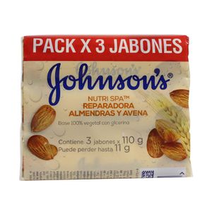 JABON JOHNSONS ALMENDRAS AVENA BARRA 3 X 110GR