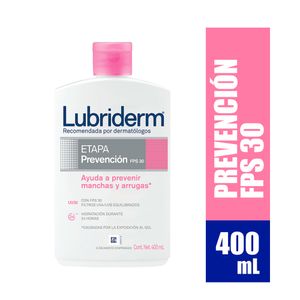CREMA LUBRIDERM PREVENCION FPS 30 FRASCO 400 ML