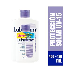 CREMA LUBRIDERM UV-15 FRASCO 400 + 120ML