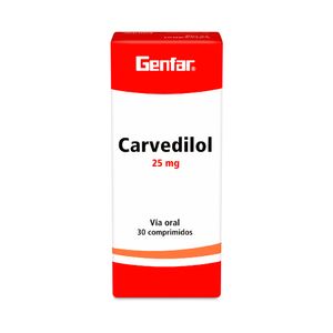 CARVEDILOL WINTHROP (RG) TABLETAS 25 MG